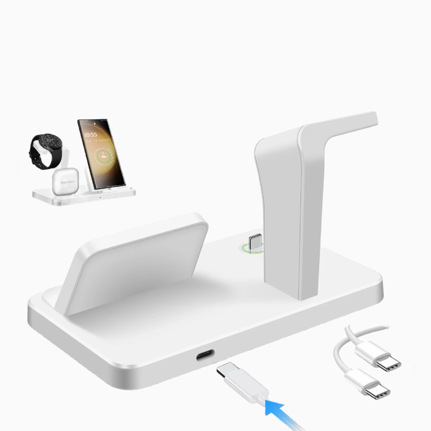 3-in-1 Vertical Wireless Charger Stand