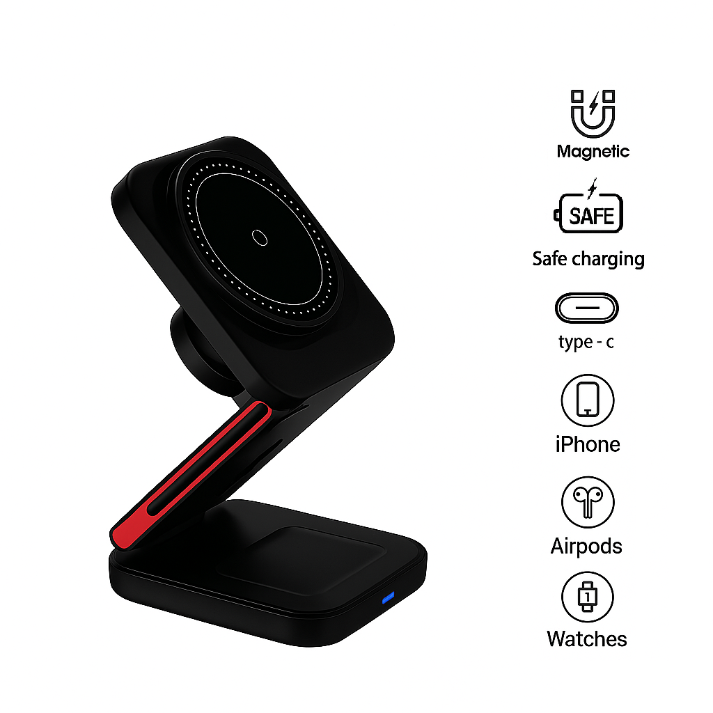 3-in-1 Magnetic Wireless Charger