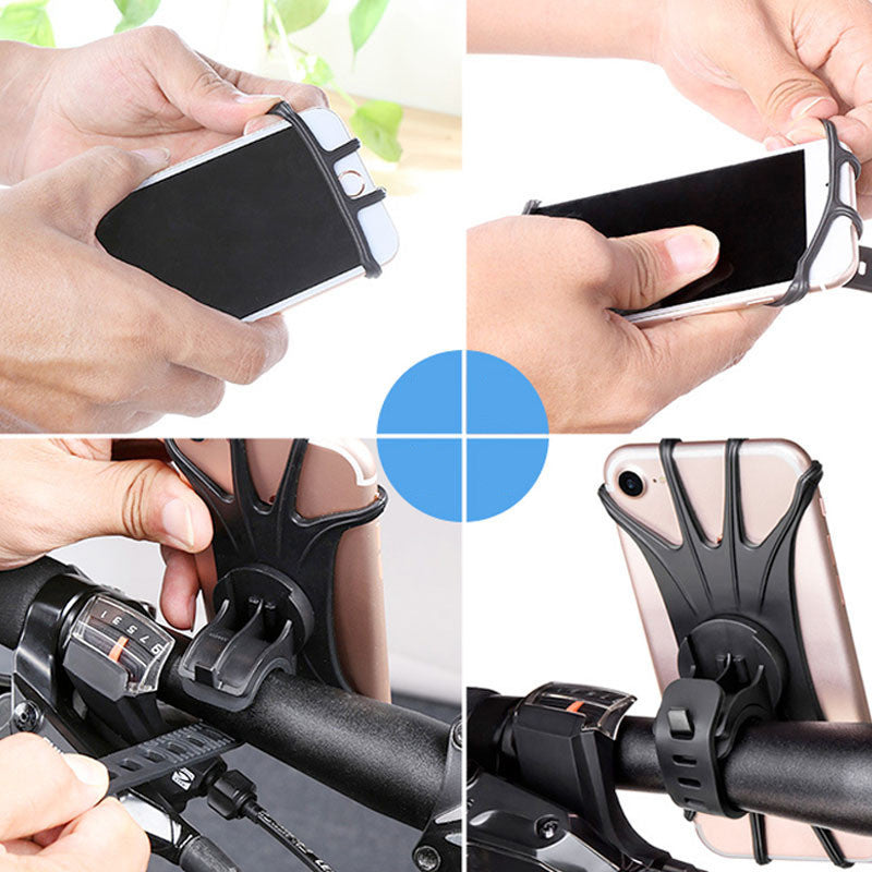 360° Rotating Silicone Bicycle Phone Holder