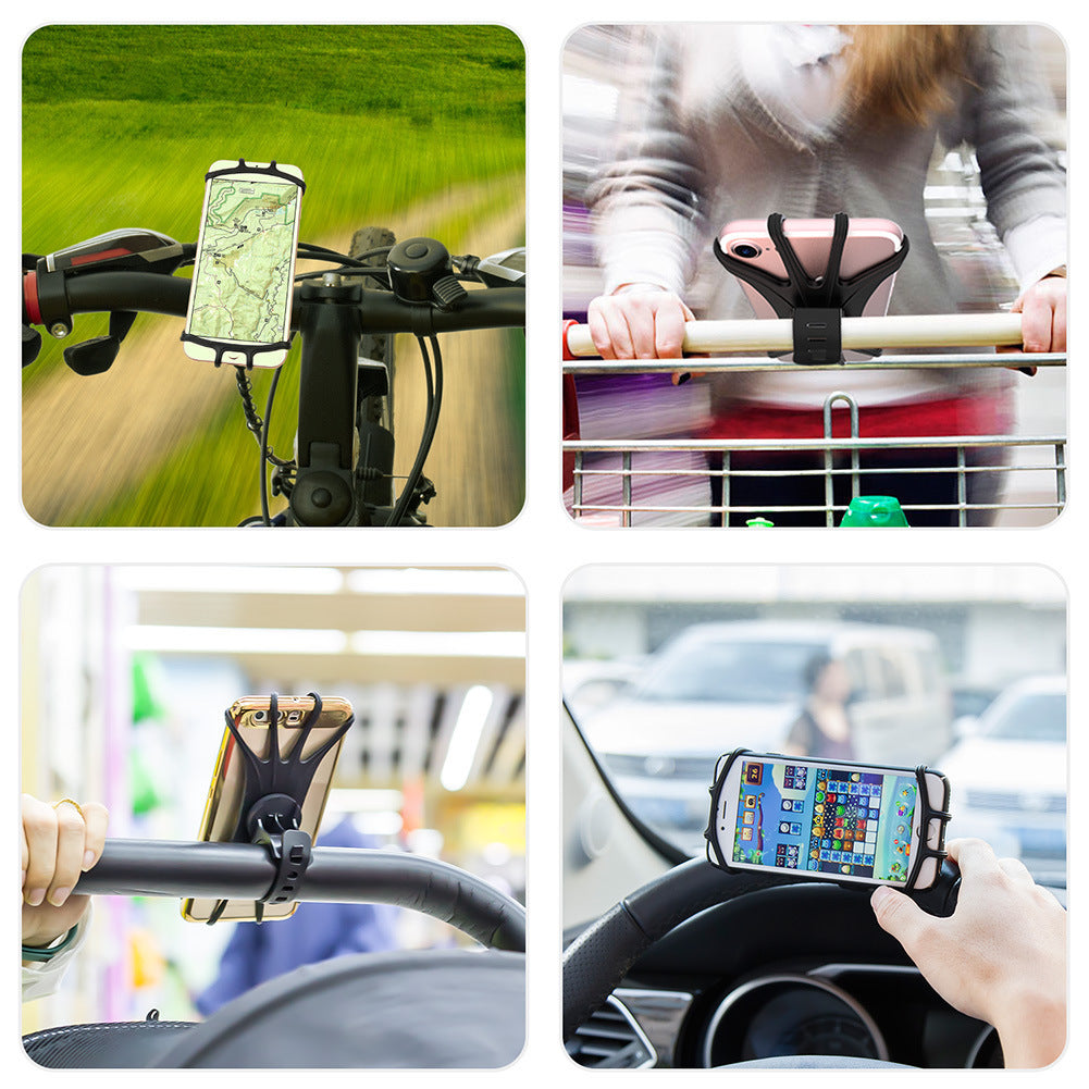 360° Rotating Silicone Bicycle Phone Holder