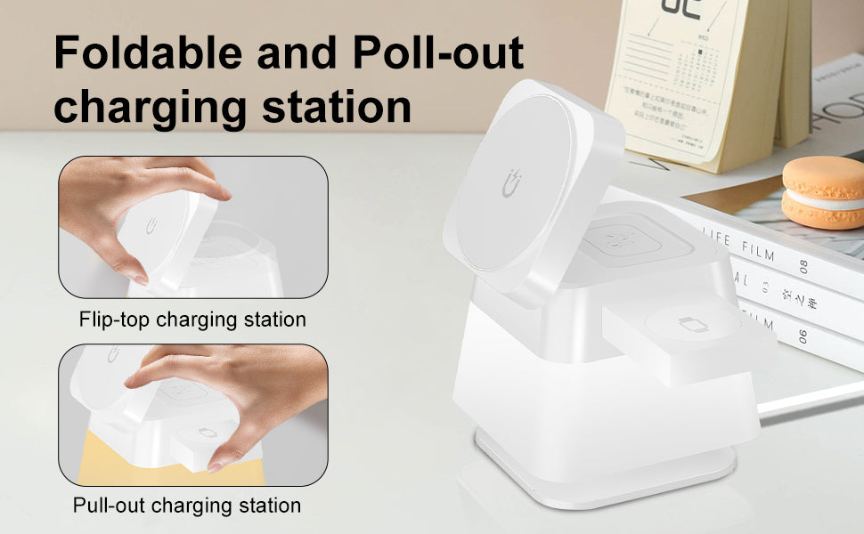 4-in-1 Rotatable Magnetic Wireless Charger