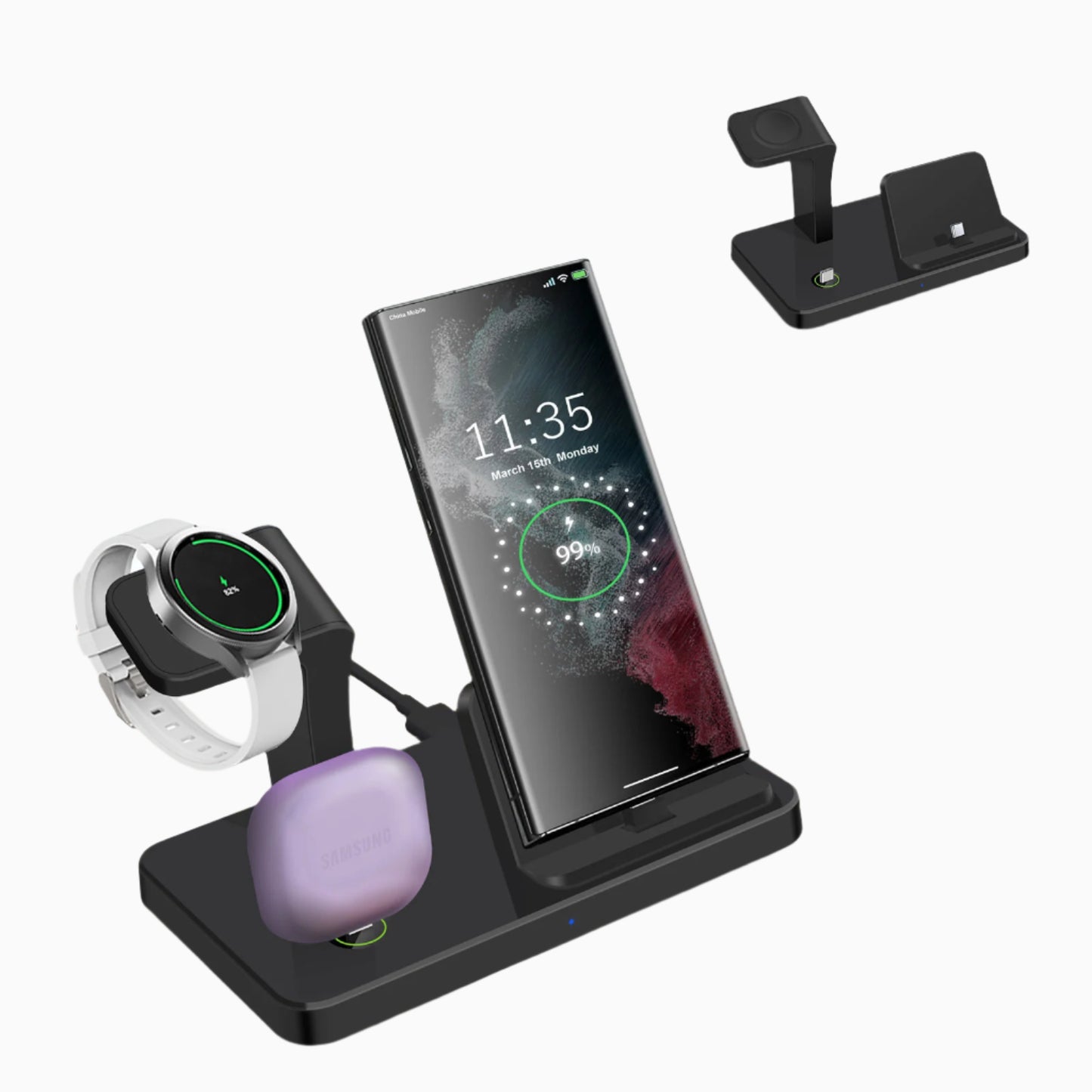 3-in-1 Vertical Wireless Charger Stand
