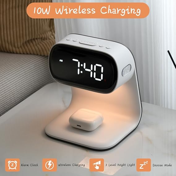 Wireless Charging Alarm Clock