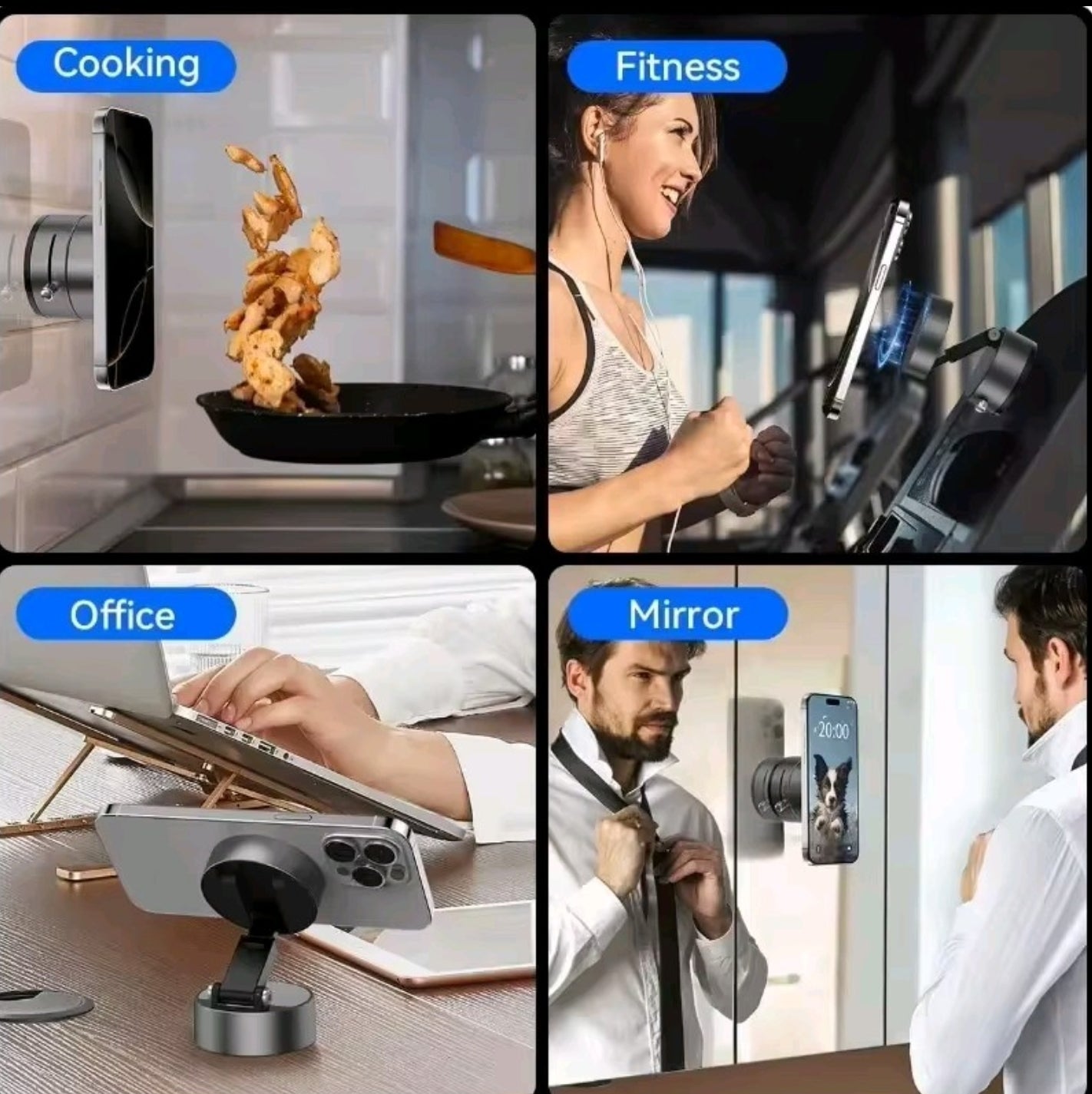 Foldable Magnetic Vacuum Car Phone Holder