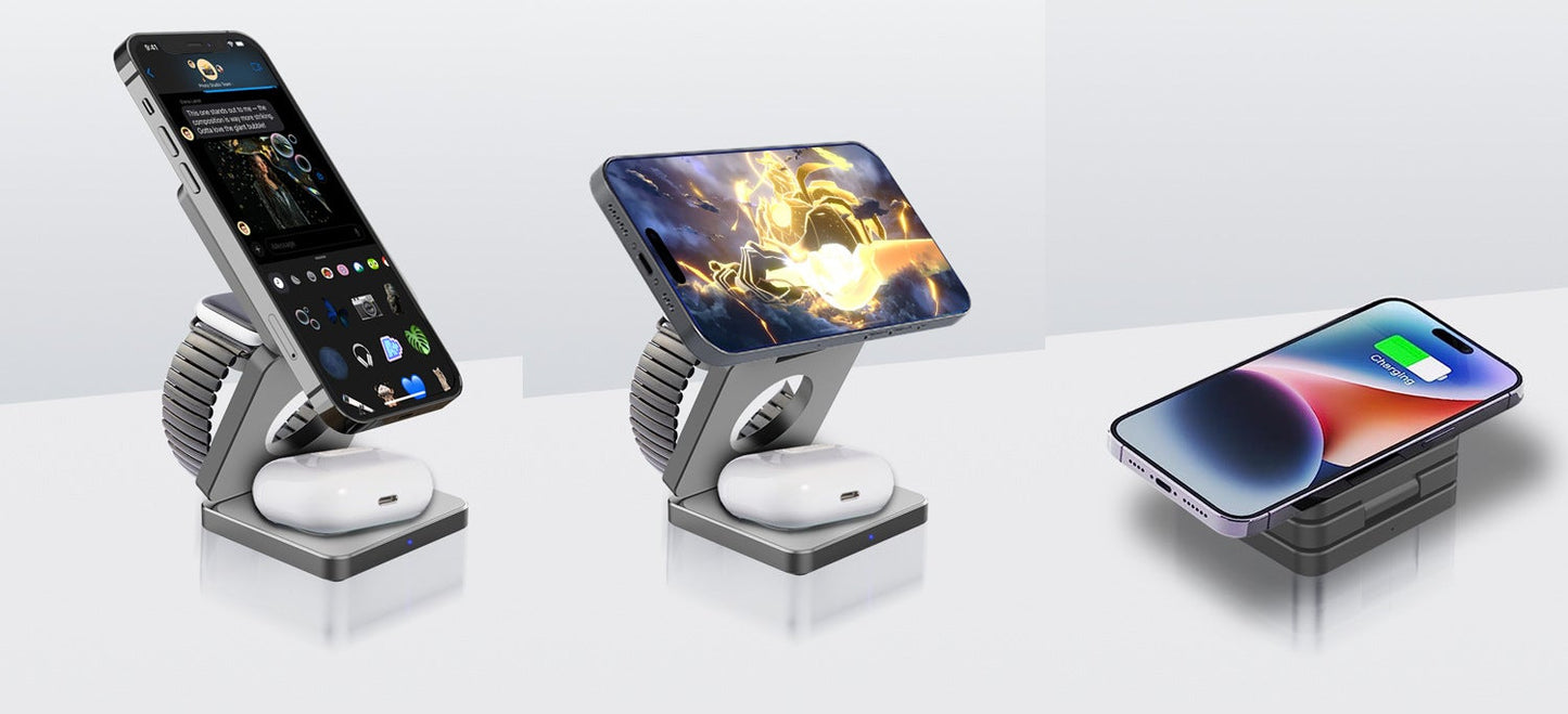 3-in-1 Magnetic Folding Wireless Charger