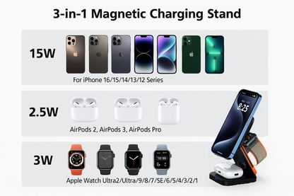 3-in-1 Magnetic Wireless Charger