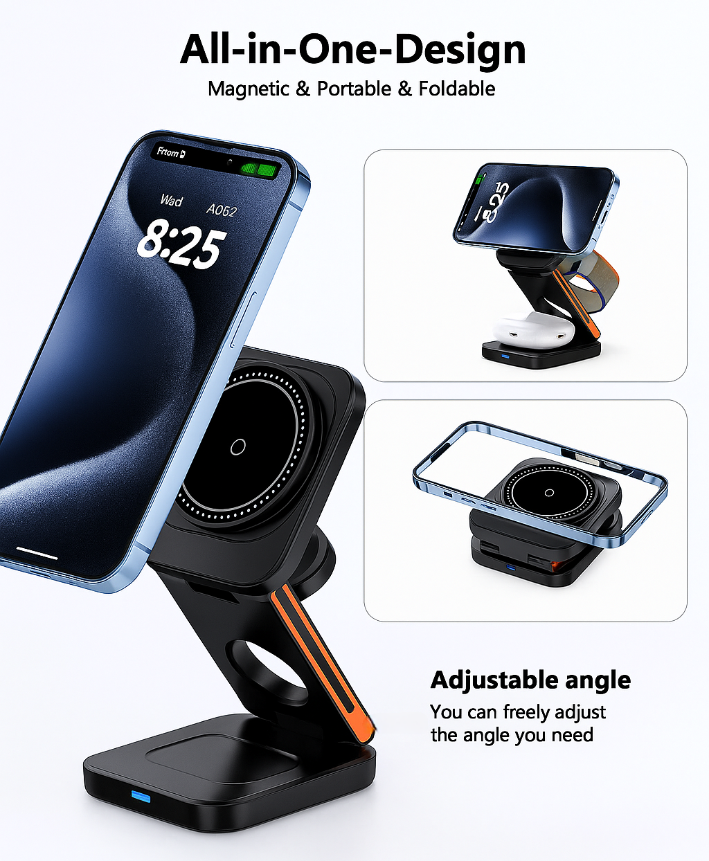 3-in-1 Magnetic Wireless Charger